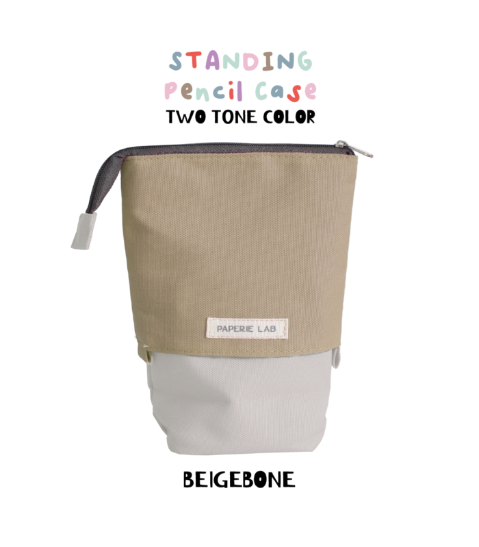 Standing Pencil Case - Beige Bone